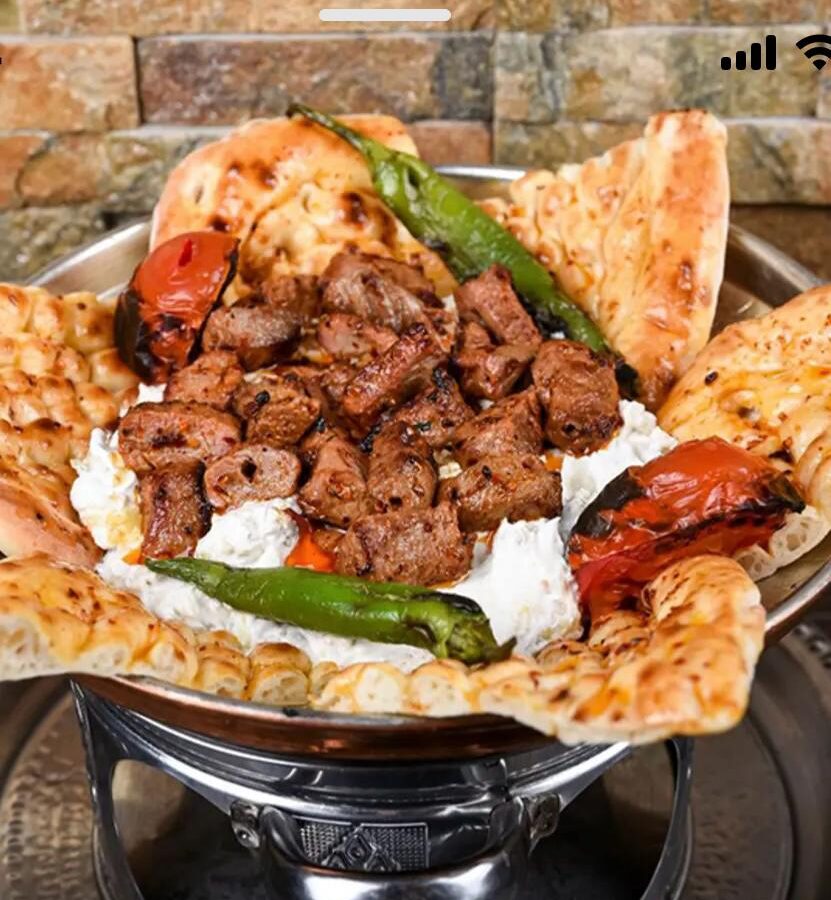 Ali Nazik with Premium Charcoal-Grilled Lamb Cubes علي نازك بلحم الغنم الطازج المشوي على الفحم
